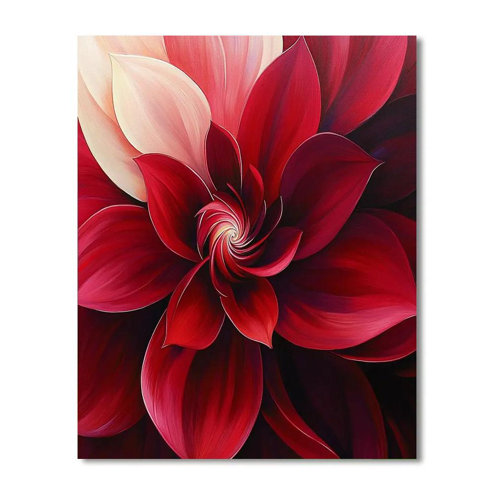 Georgia O’Keeffe Inspired Red Petal Close Up Painting by numbers kit