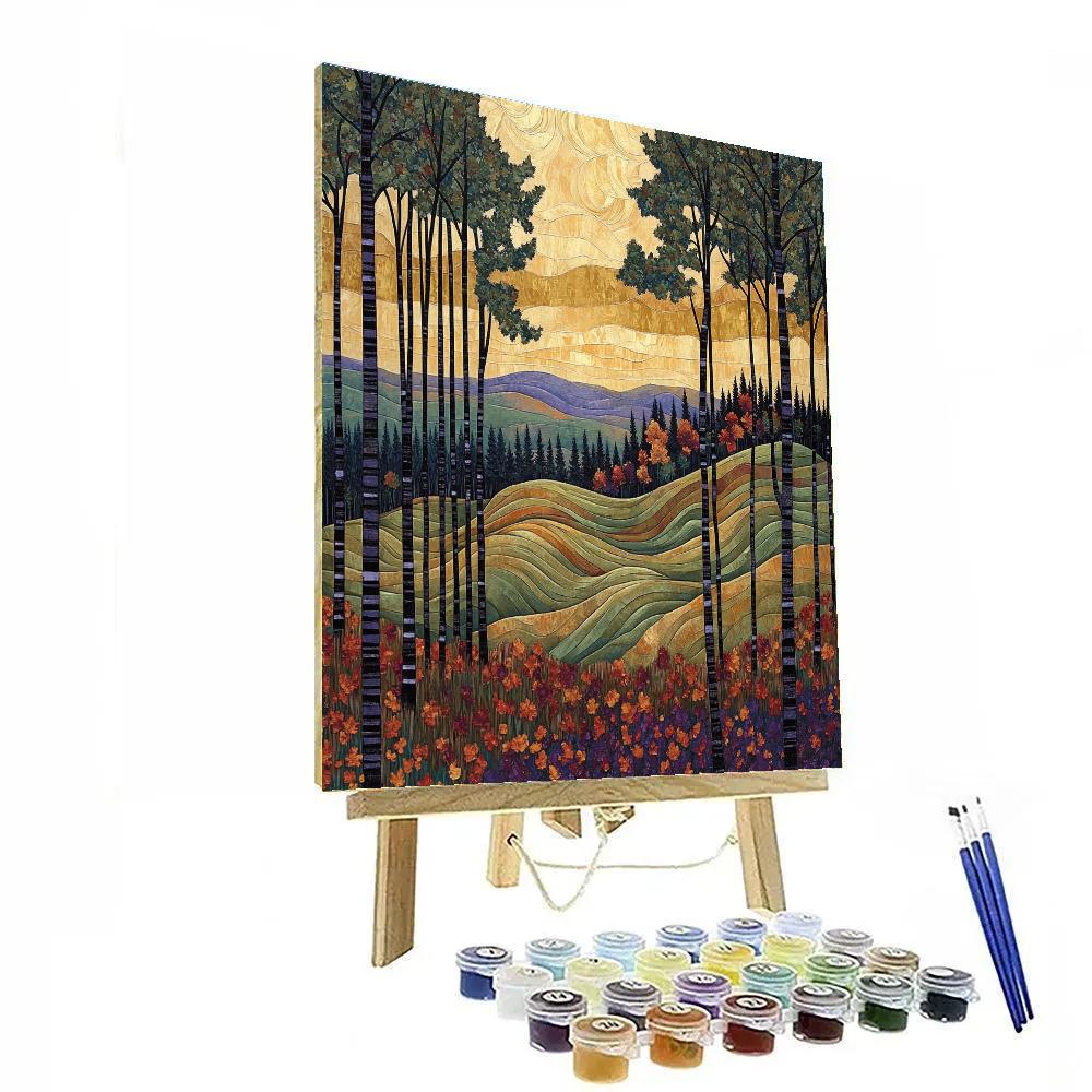 J. E. H. MacDonald Inspired Autumn Hills In Algoma Blaze Numbered painting kits