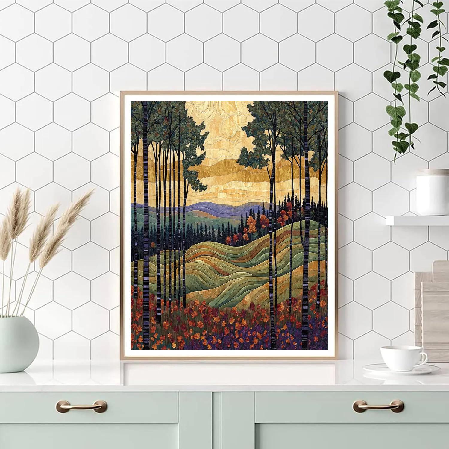 J. E. H. MacDonald Inspired Autumn Hills In Algoma Blaze Numbered painting kits