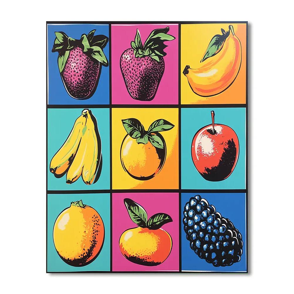 Warhol Inspired Fruit Pop Numbered painting kits