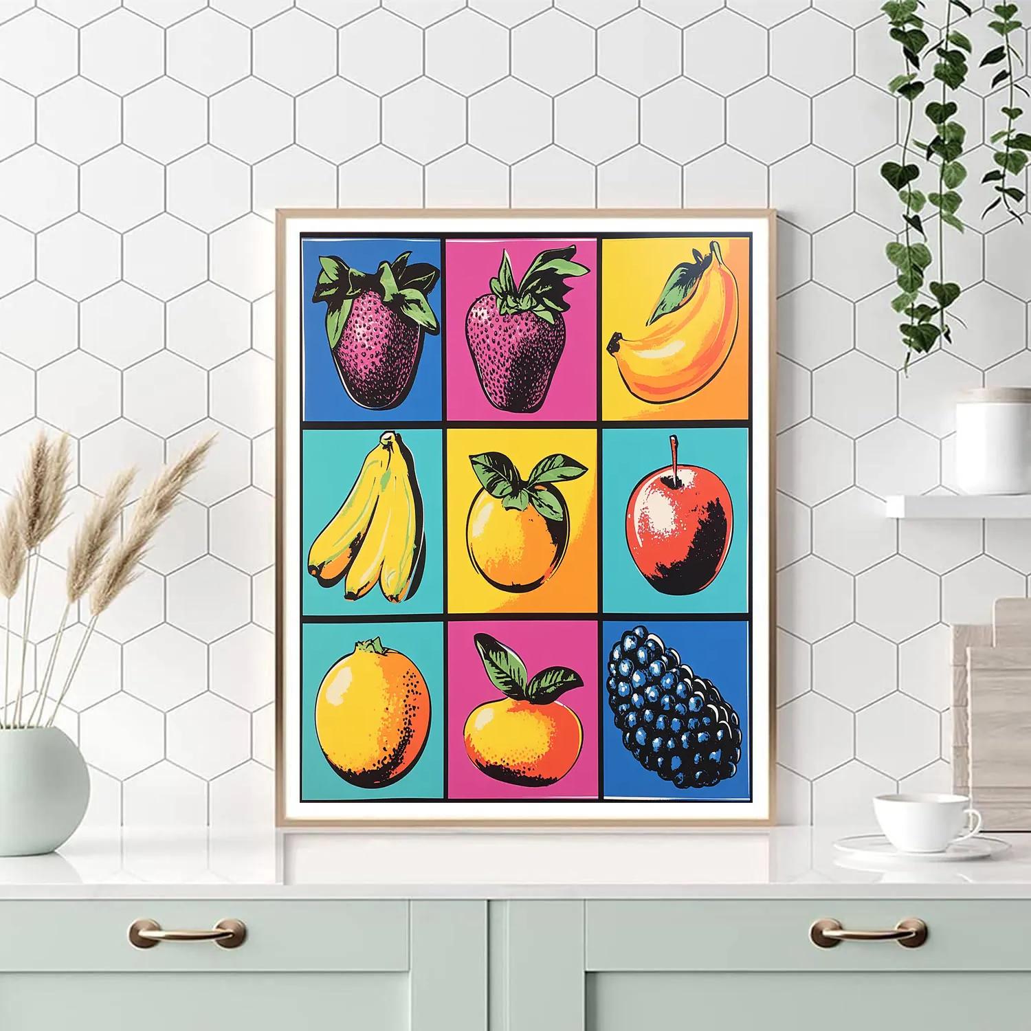 Warhol Inspired Fruit Pop Numbered painting kits