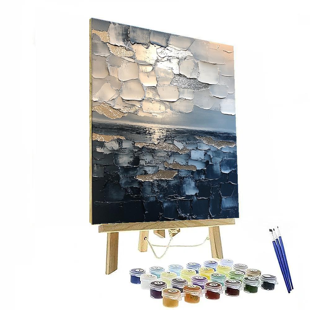 Jean-Paul Riopelle Inspired Shattered Northern Sky Paint by numbers art