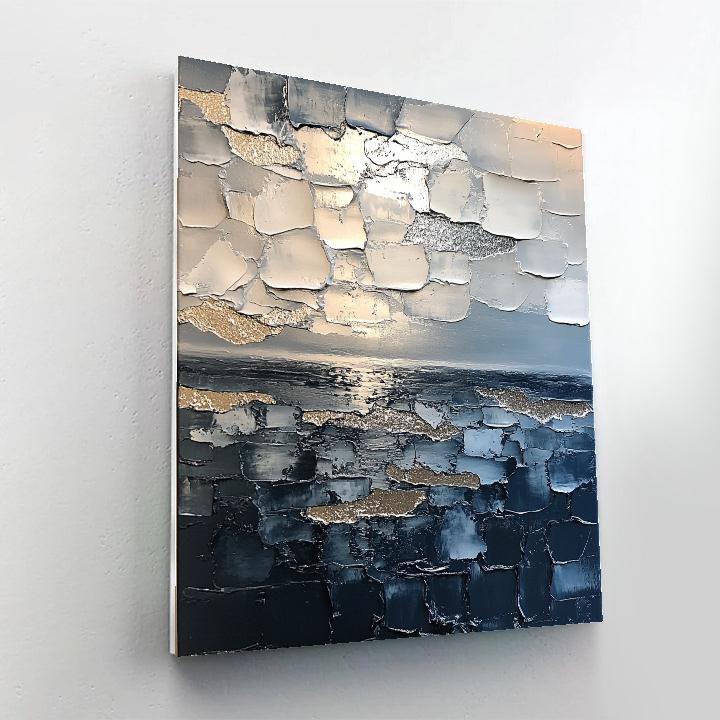 Jean-Paul Riopelle Inspired Shattered Northern Sky Paint by numbers art