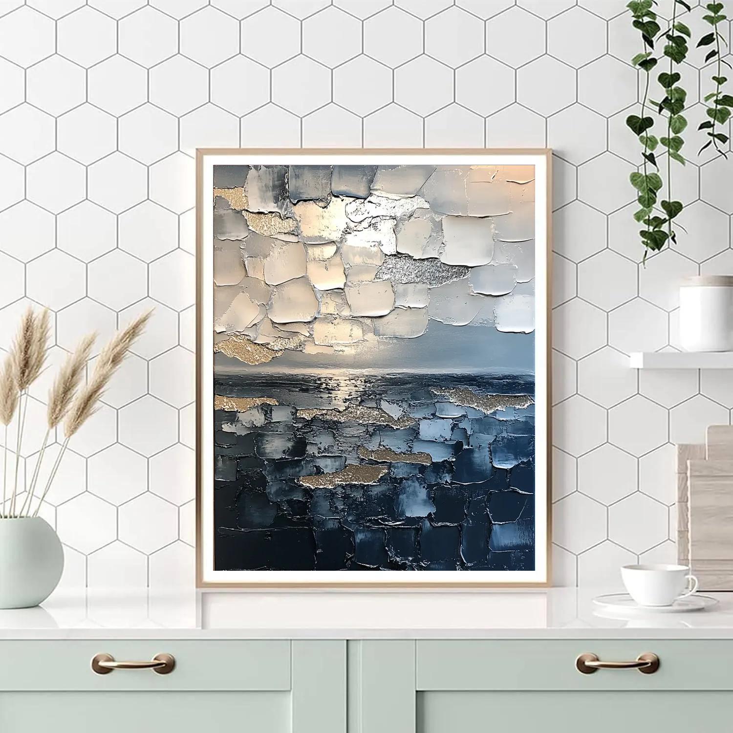 Jean-Paul Riopelle Inspired Shattered Northern Sky Paint by numbers art