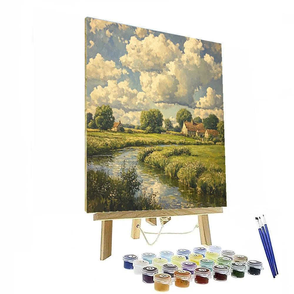 Constable Inspired Summer Landscape paint by number