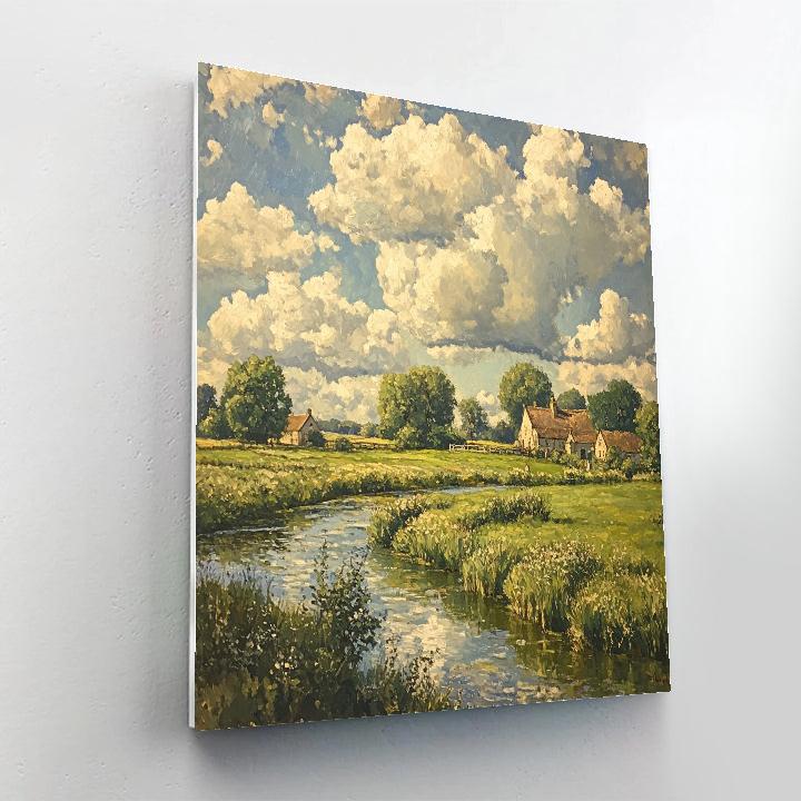 Constable Inspired Summer Landscape paint by number