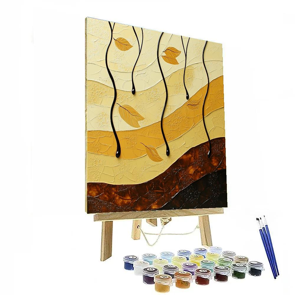 Jackson Pollock Inspired Autumn Energy Web paint by color