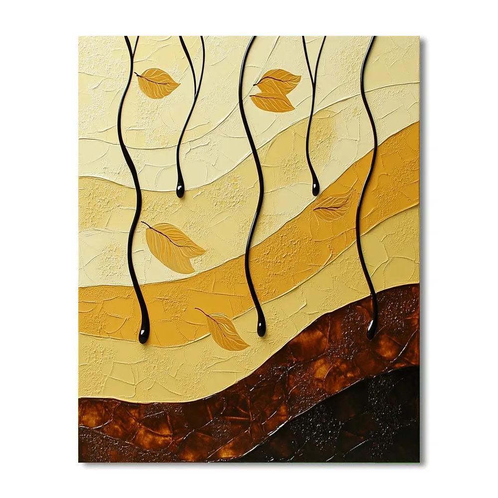 Jackson Pollock Inspired Autumn Energy Web paint by color