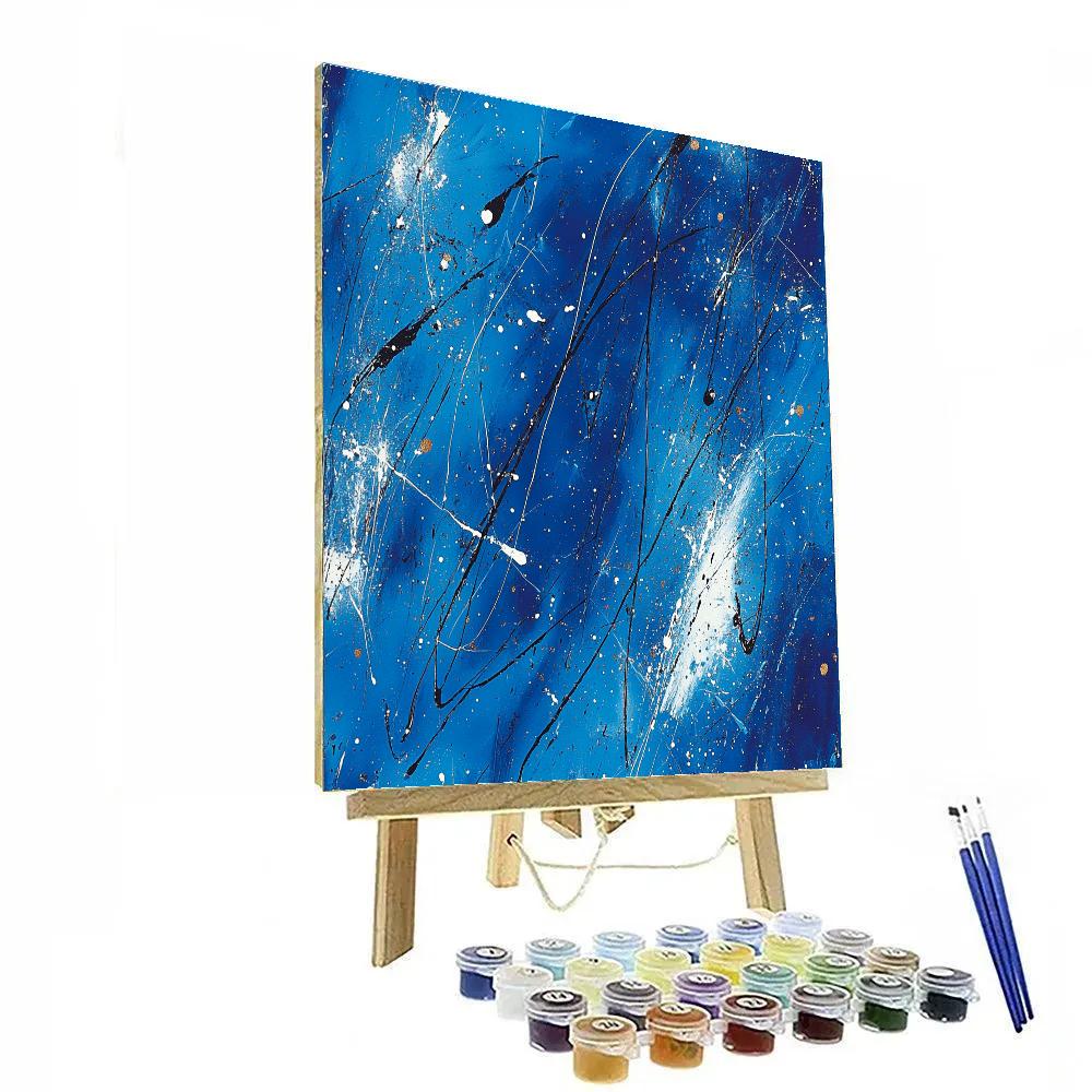 Jackson Pollock Inspired Electric Field Of Motion paint by number