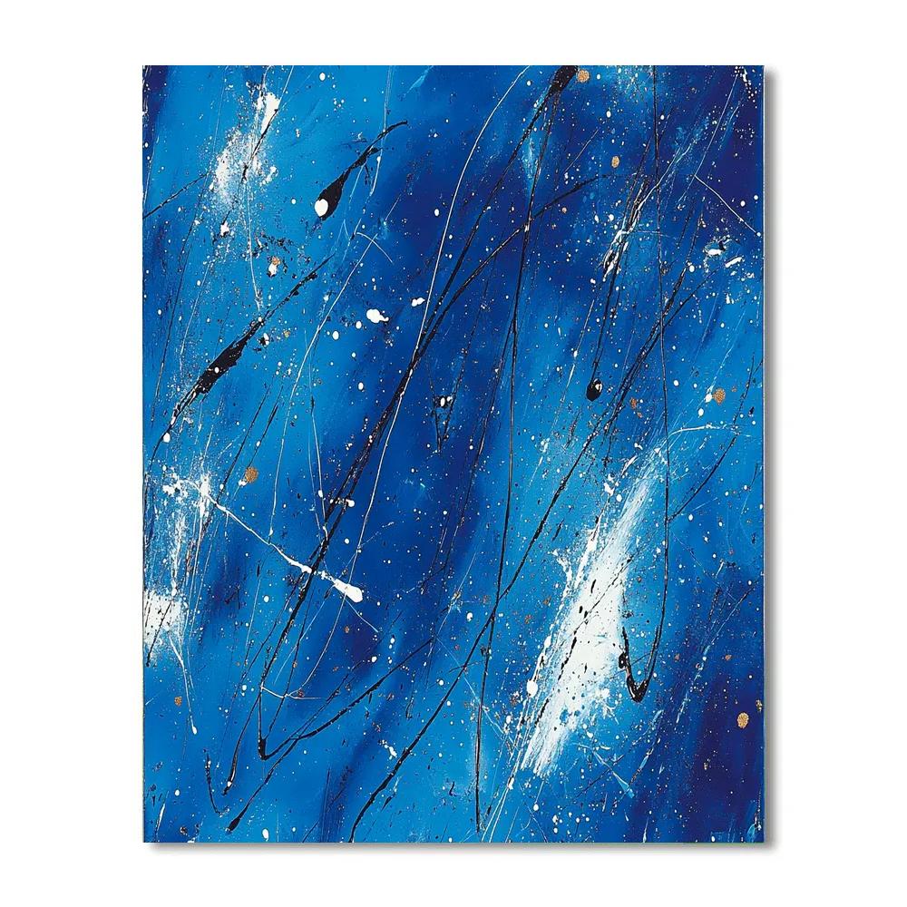 Jackson Pollock Inspired Electric Field Of Motion paint by number