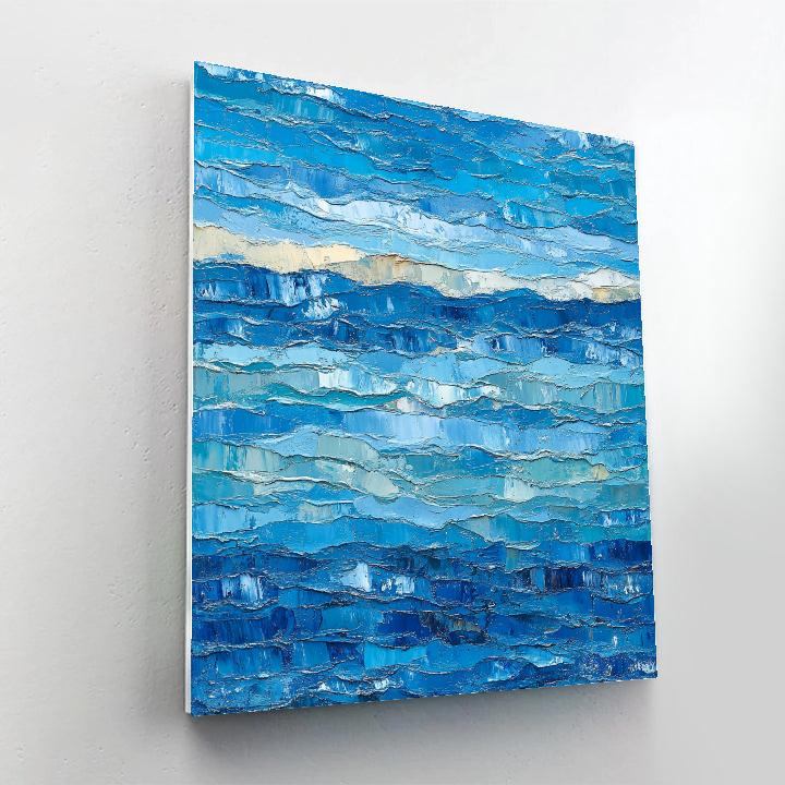 Jean-Paul Riopelle Inspired Tidal Mosaic Reflection paint by numbers
