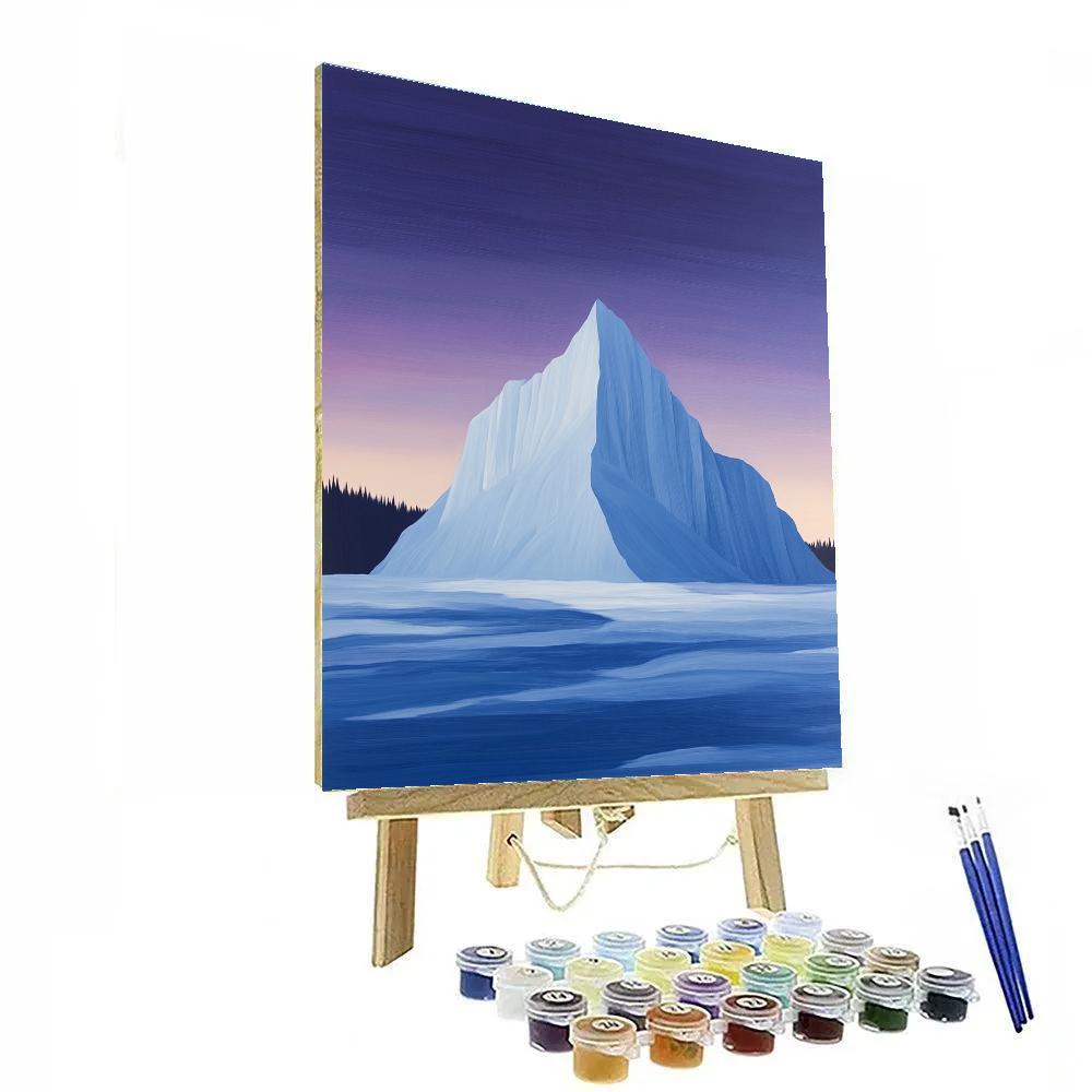 Lawren Harris Inspired Midnight Glacier Ascent painting number kit