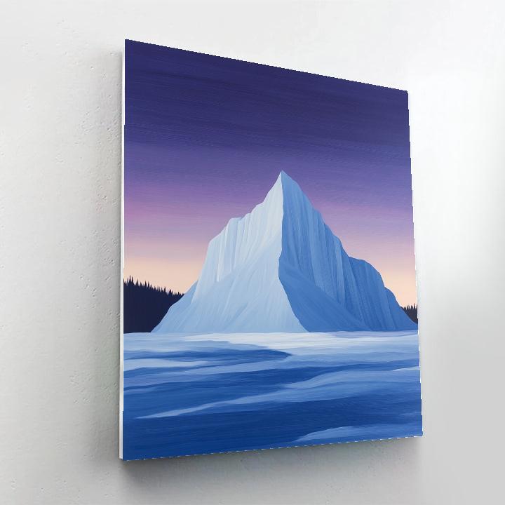 Lawren Harris Inspired Midnight Glacier Ascent painting number kit