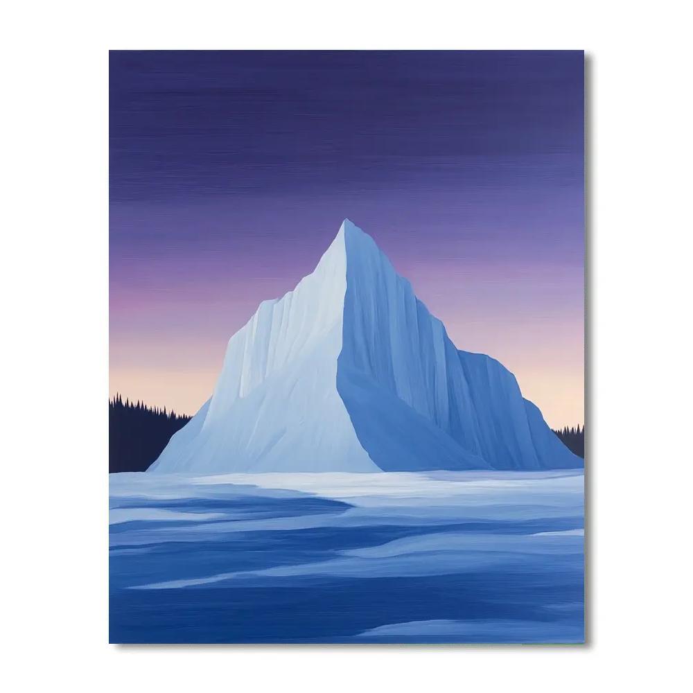 Lawren Harris Inspired Midnight Glacier Ascent painting number kit