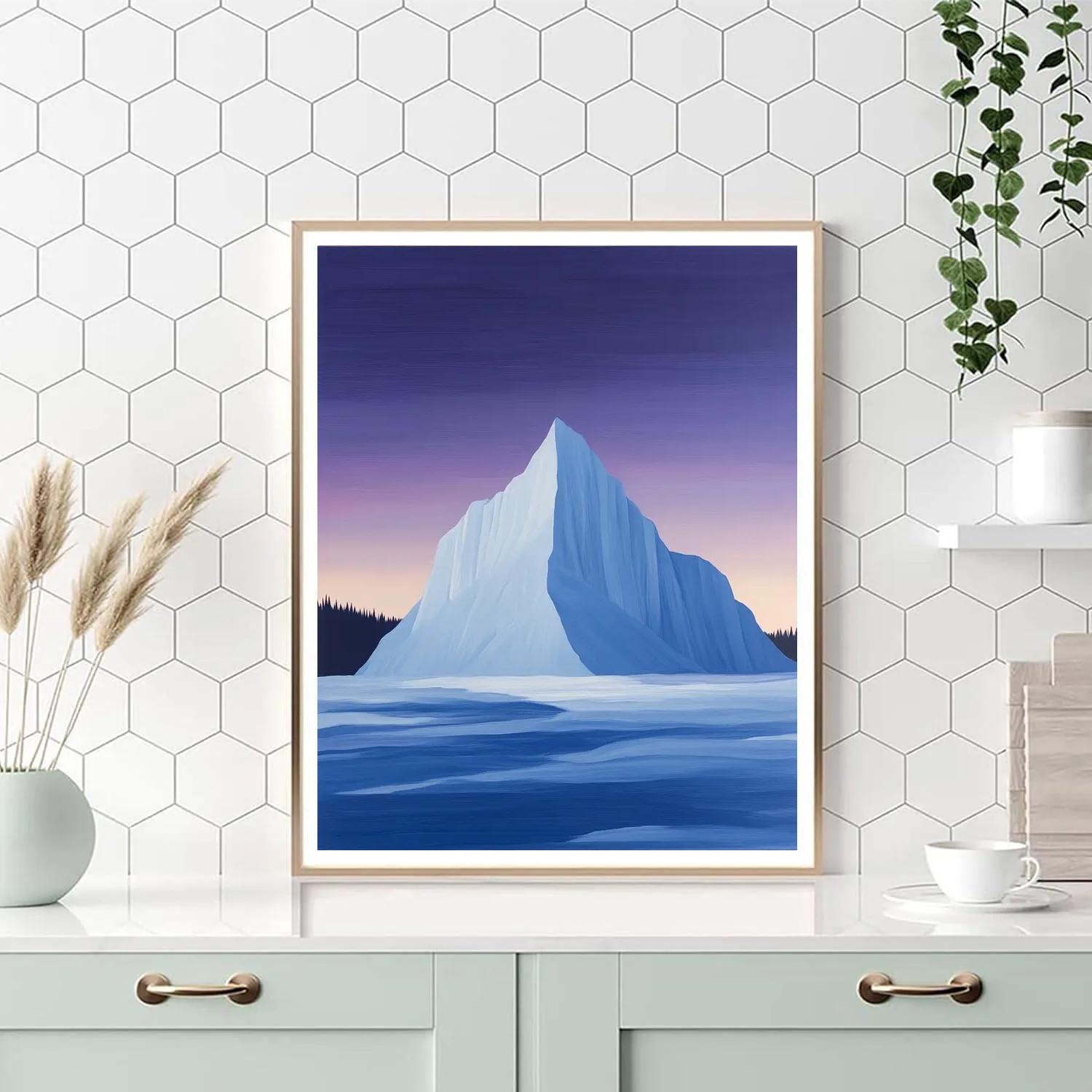 Lawren Harris Inspired Midnight Glacier Ascent painting number kit