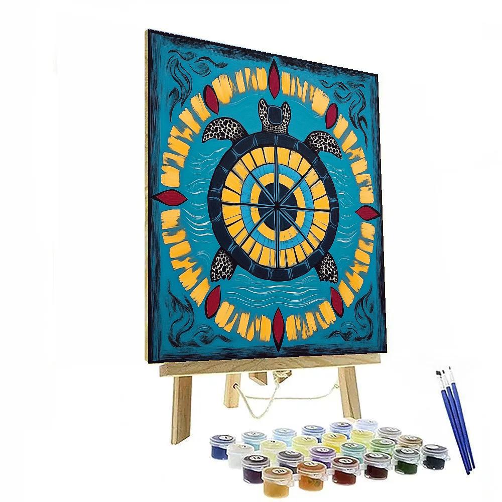 Norval Morrisseau Inspired Sacred Turtle Of The Water Spirits DIY paint by numbers