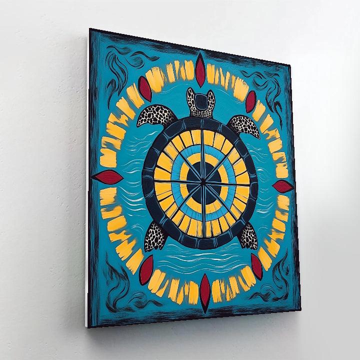 Norval Morrisseau Inspired Sacred Turtle Of The Water Spirits DIY paint by numbers