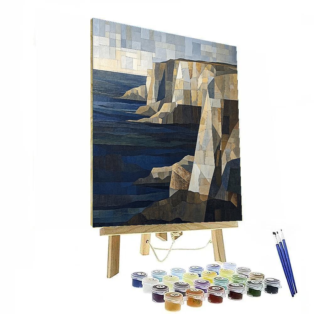 Pablo Picasso Inspired Cubist Mineral Coast Painting by numbers kit
