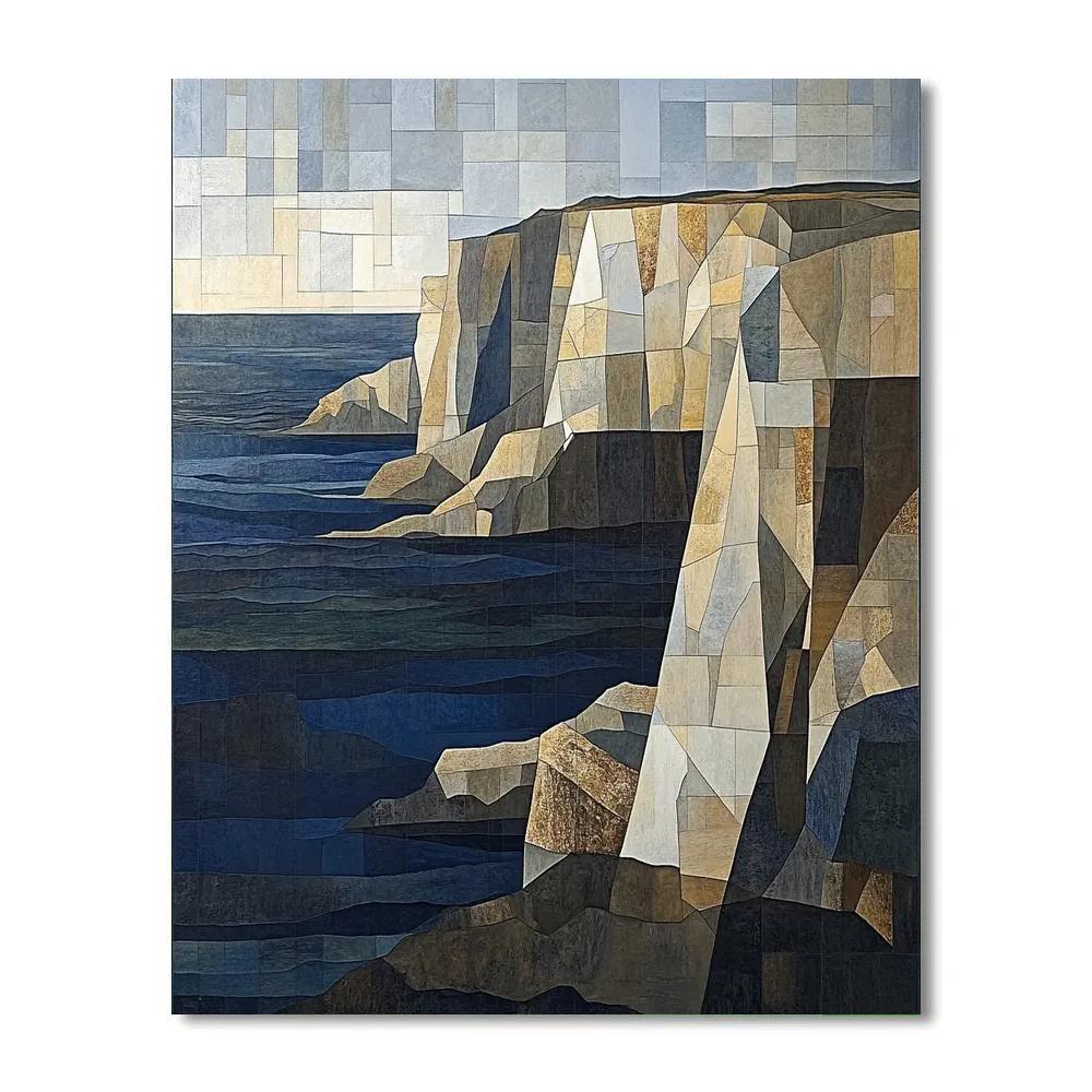 Pablo Picasso Inspired Cubist Mineral Coast Painting by numbers kit