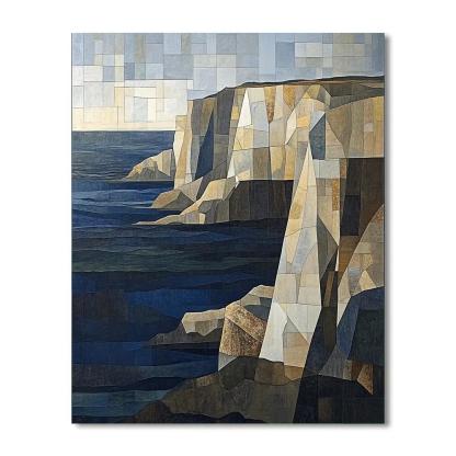 Pablo Picasso Inspired Cubist Mineral Coast Painting by numbers kit
