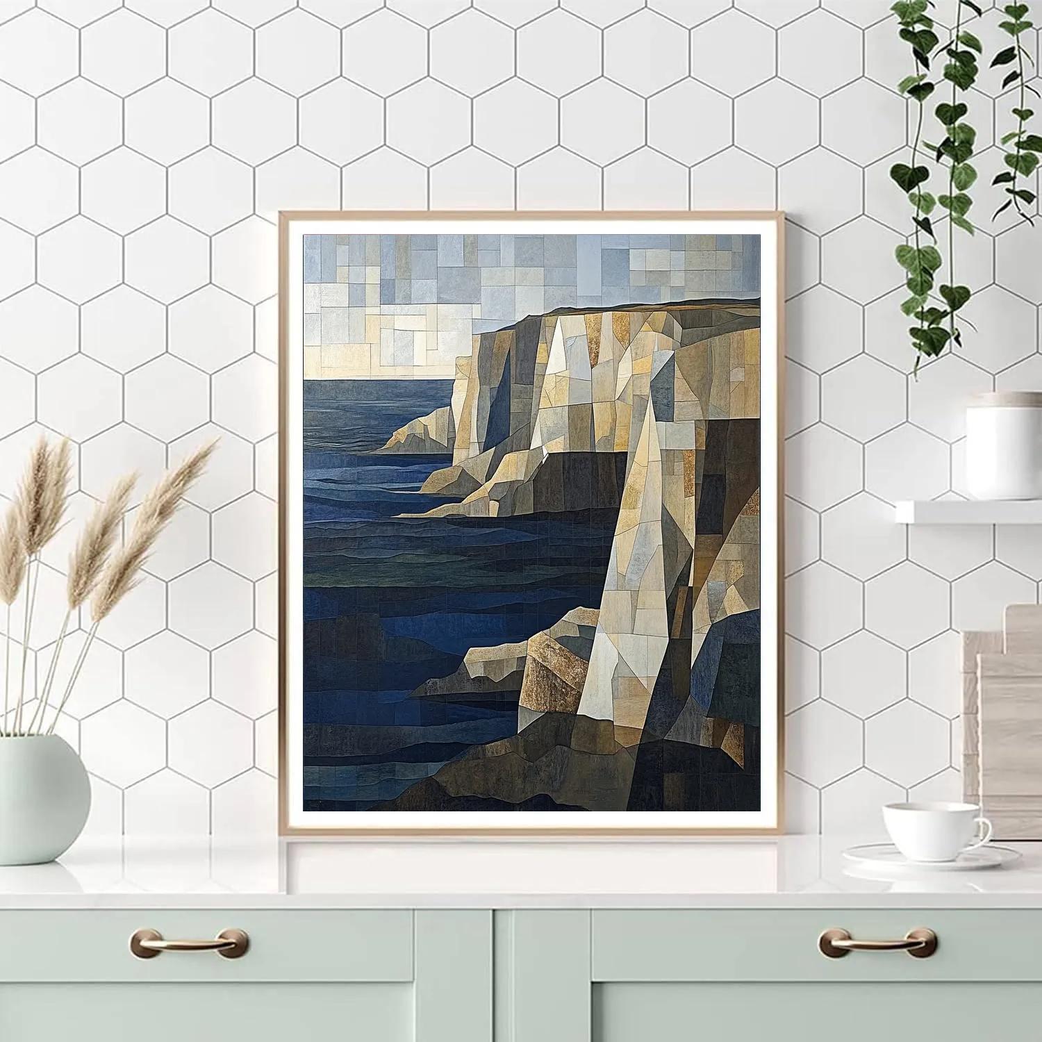 Pablo Picasso Inspired Cubist Mineral Coast Painting by numbers kit