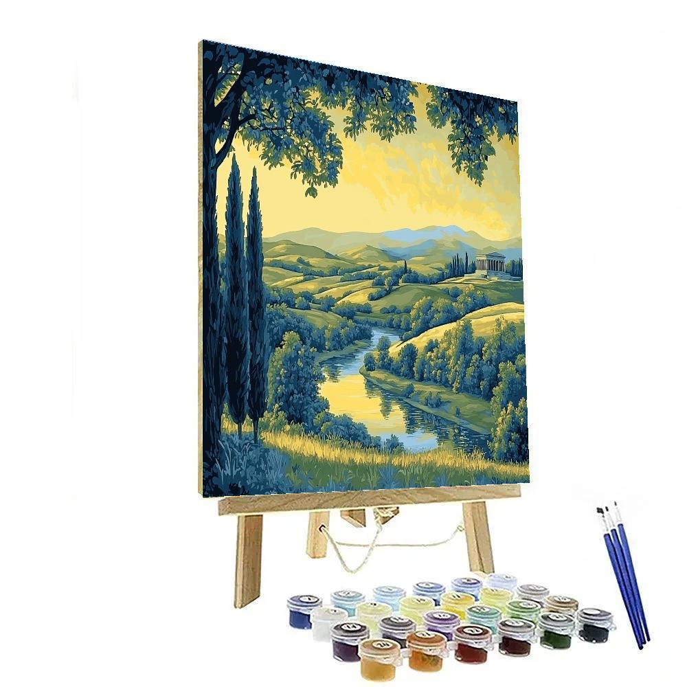 Raphael Inspired Luminous Arcadian Horizon painting number kit