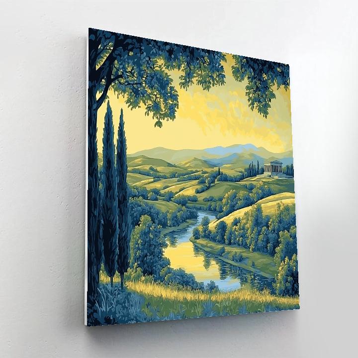 Raphael Inspired Luminous Arcadian Horizon painting number kit