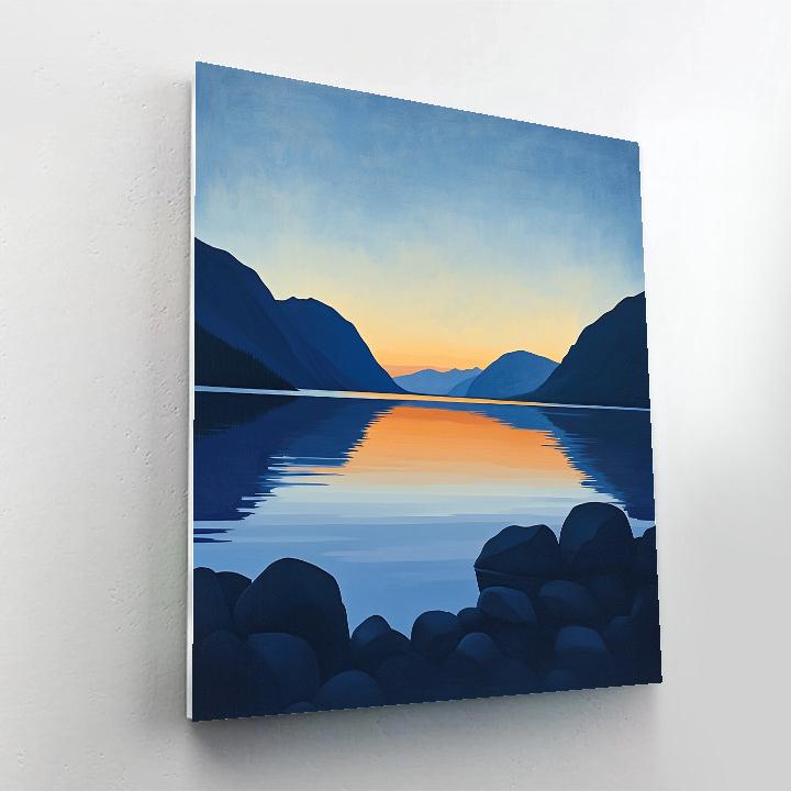 Lawren Harris Inspired Silent Ochre Fjord Painting by numbers kit