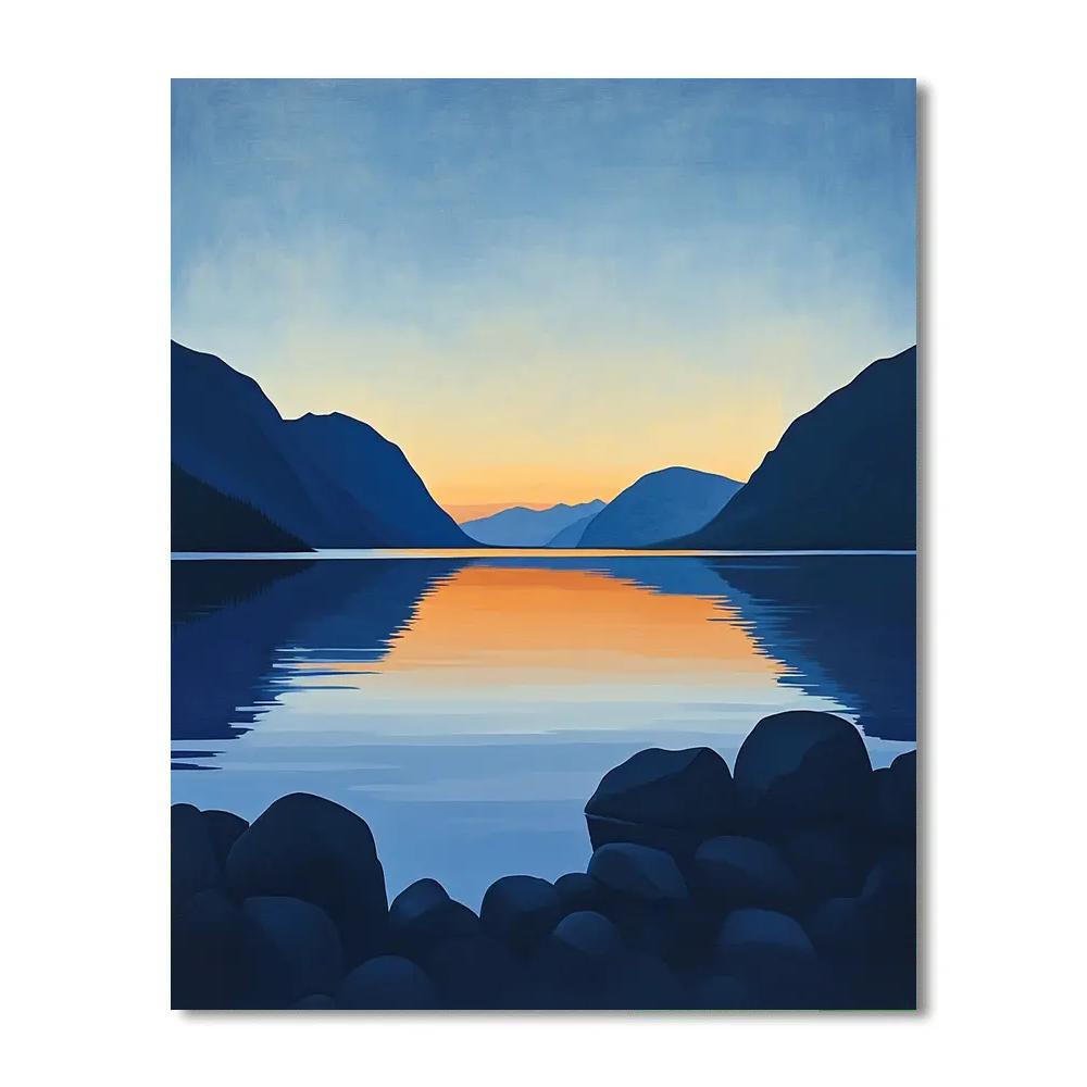 Lawren Harris Inspired Silent Ochre Fjord Painting by numbers kit