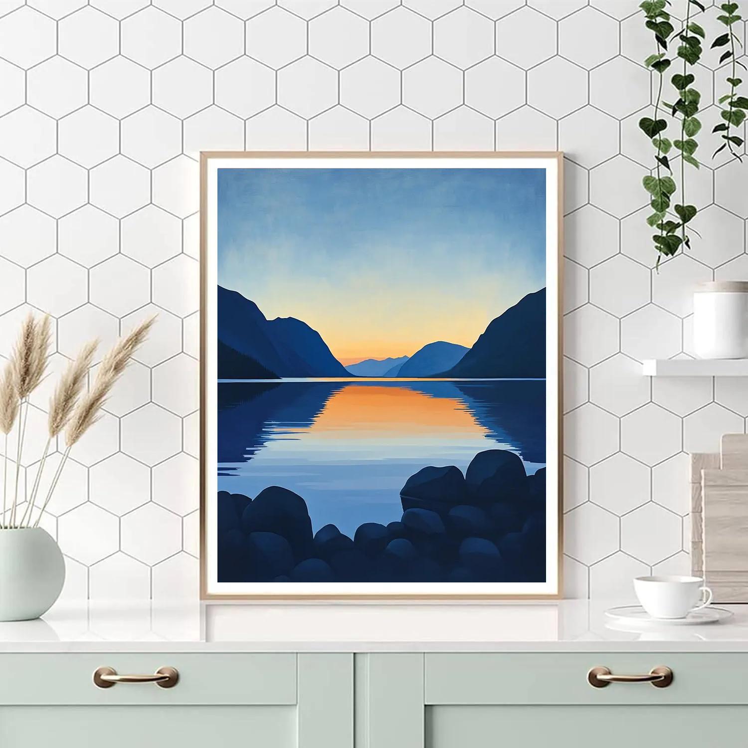 Lawren Harris Inspired Silent Ochre Fjord Painting by numbers kit