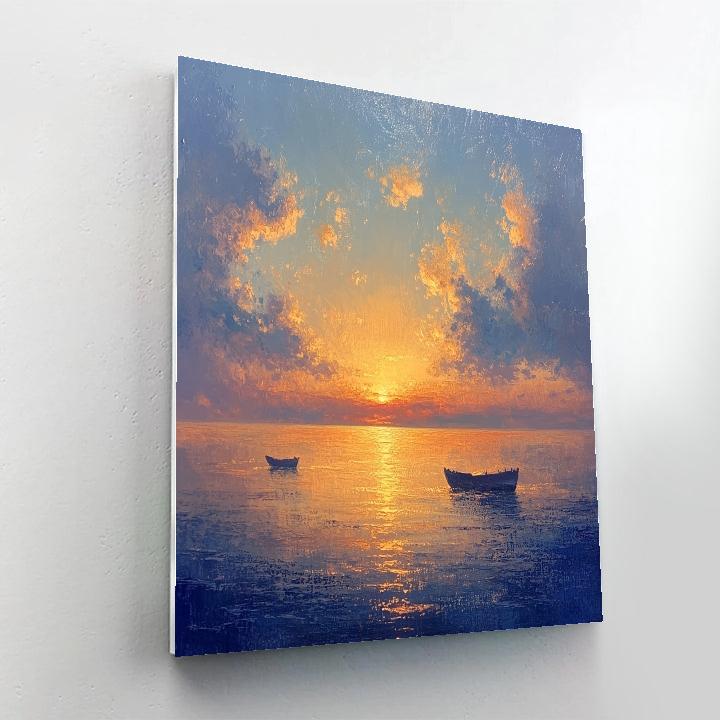 Seascape By JMW Turner Inspired Sunset Paint by numbers art