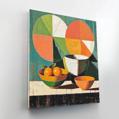 Pablo Picasso Inspired Fractured Citrus Still Life paint by numbers