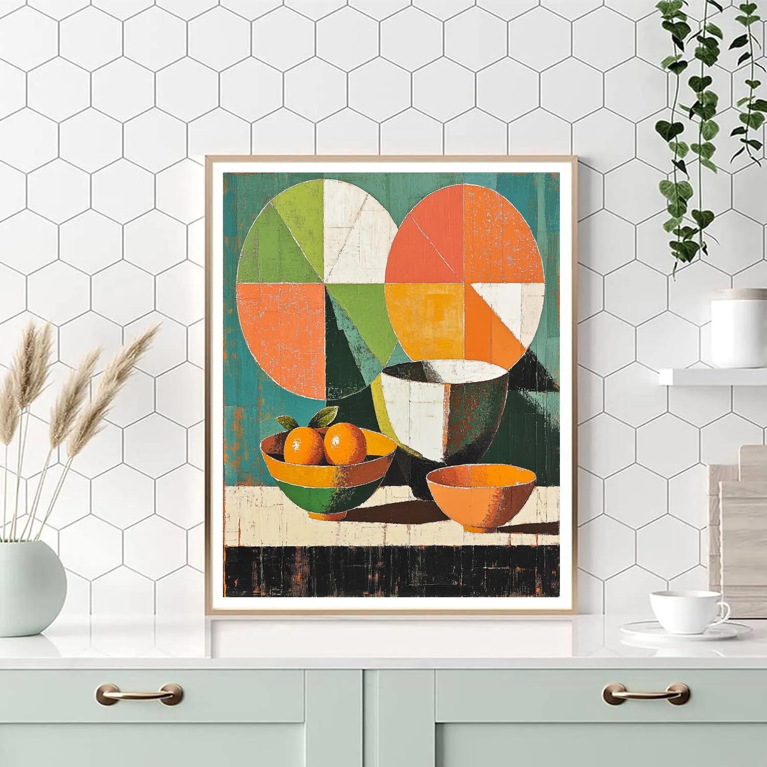 Pablo Picasso Inspired Fractured Citrus Still Life paint by numbers