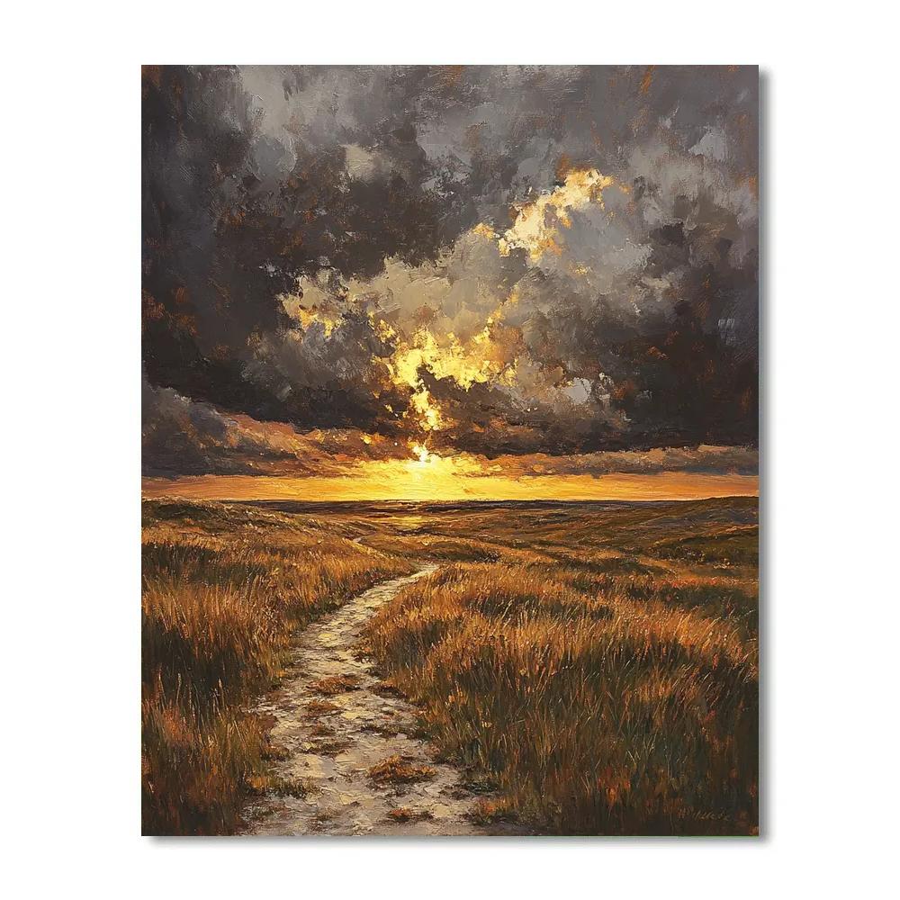 Rembrandt Inspired Stormy Dutch Heath Paint by numbers kits