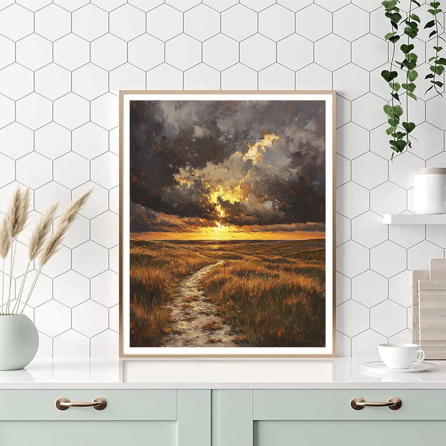 Rembrandt Inspired Stormy Dutch Heath Paint by numbers kits