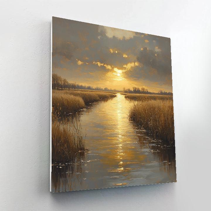 Rembrandt Inspired River Shaft At Dusk paint by numbers