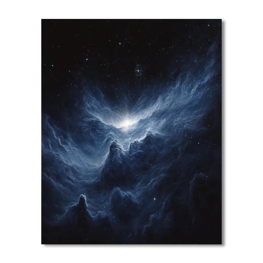 Caravaggio Inspired Nebula Reliquary Number painting