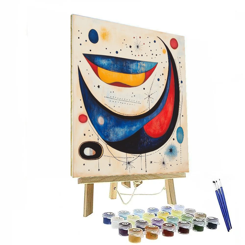 Joan Miró Inspired Celestial Garden paint by number