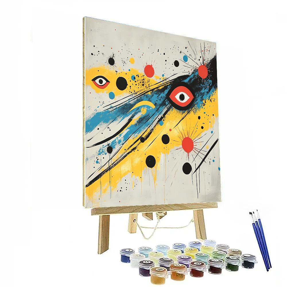 Joan Miró Inspired Dream Signal DIY paint by numbers