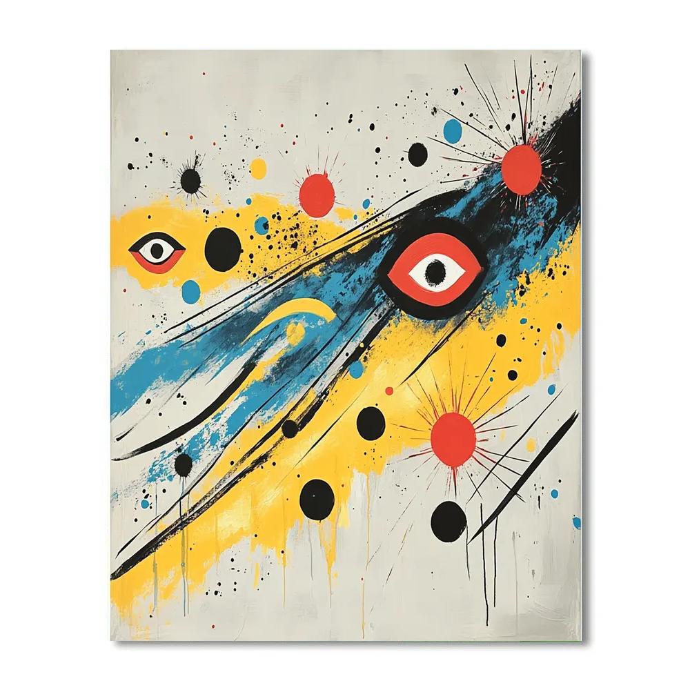 Joan Miró Inspired Dream Signal DIY paint by numbers