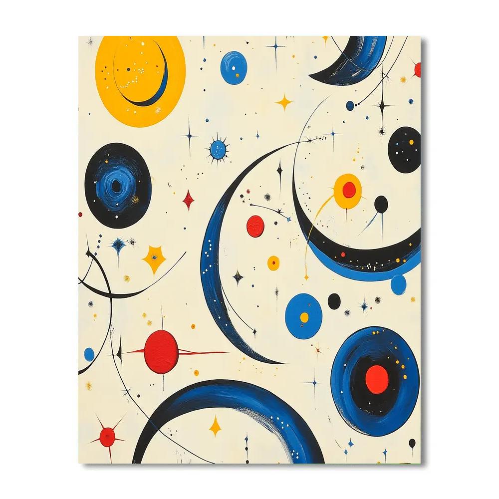 Joan Miró Inspired Lunar Playground Paint by numbers art