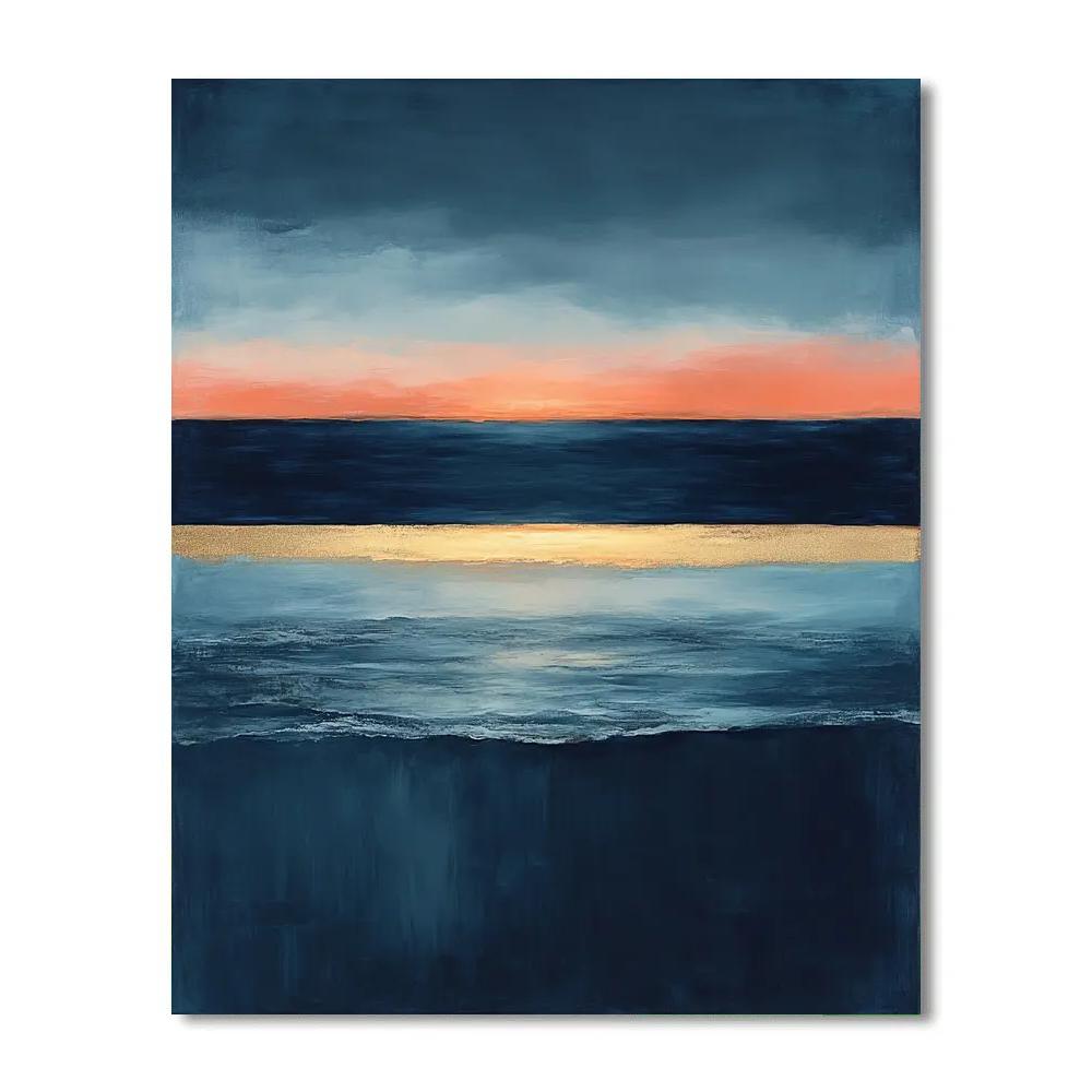 Mark Rothko Inspired Twilight Ocean painting number kit