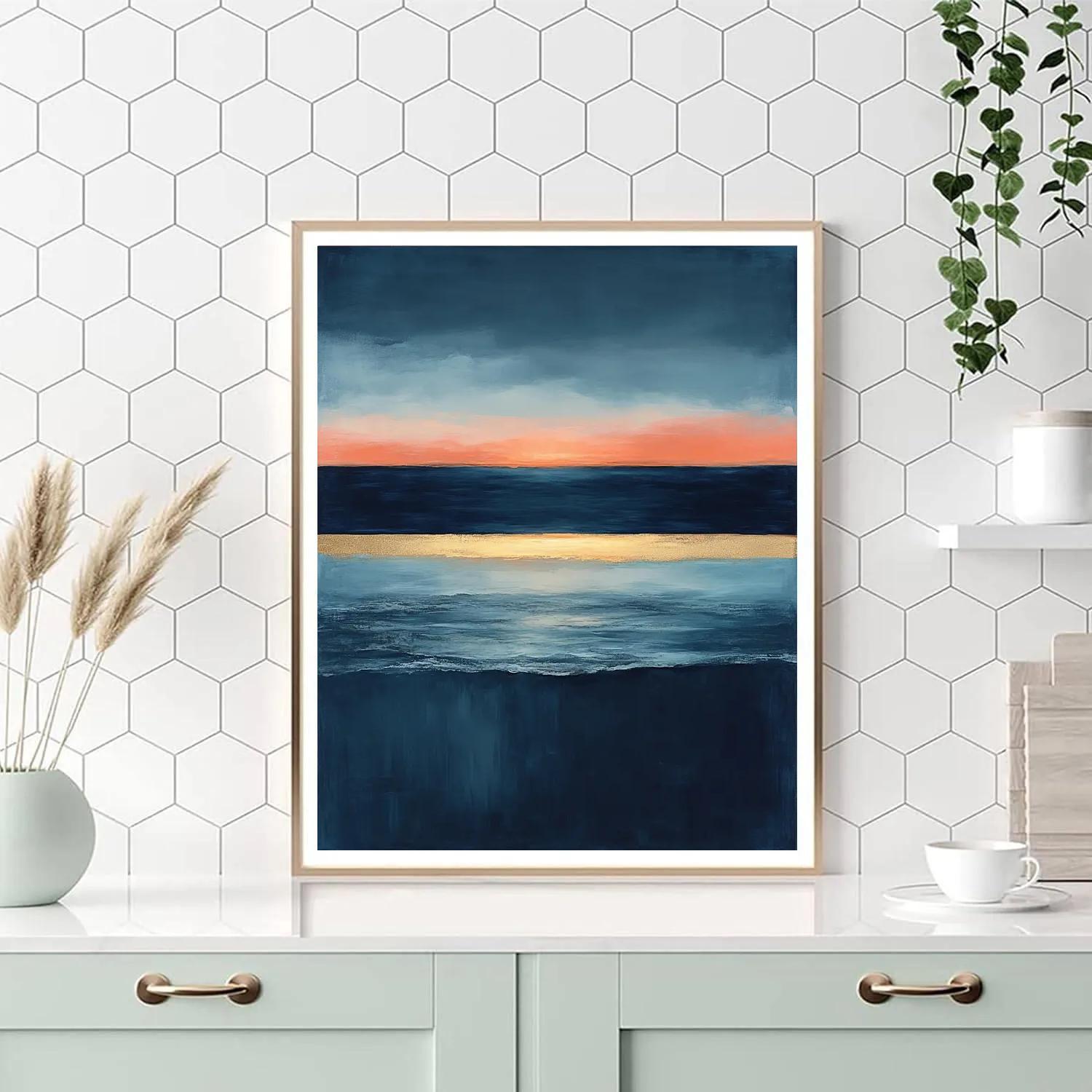 Mark Rothko Inspired Twilight Ocean painting number kit