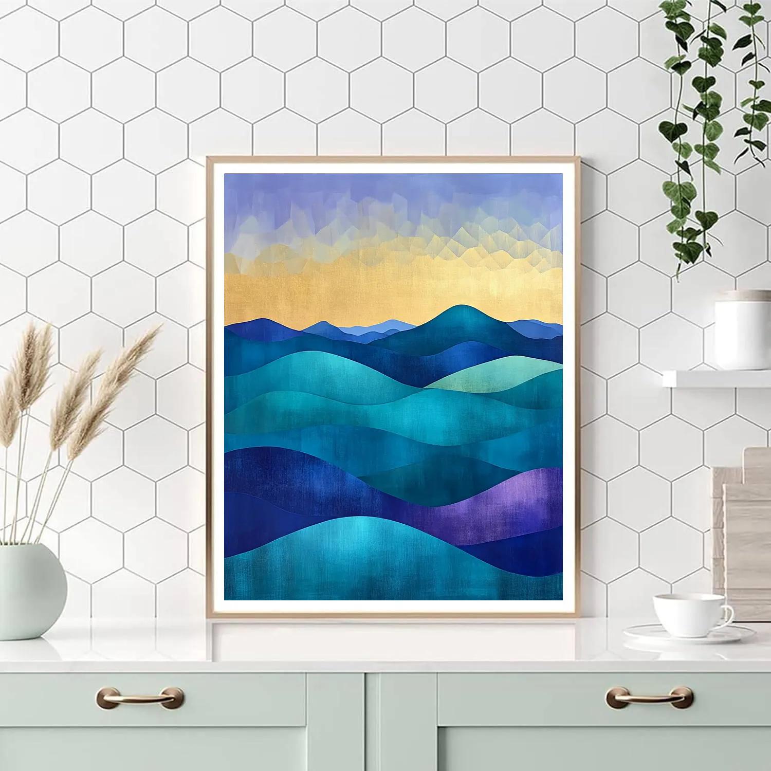 Paul Cézanne Inspired Celestial Hills DIY paint by numbers