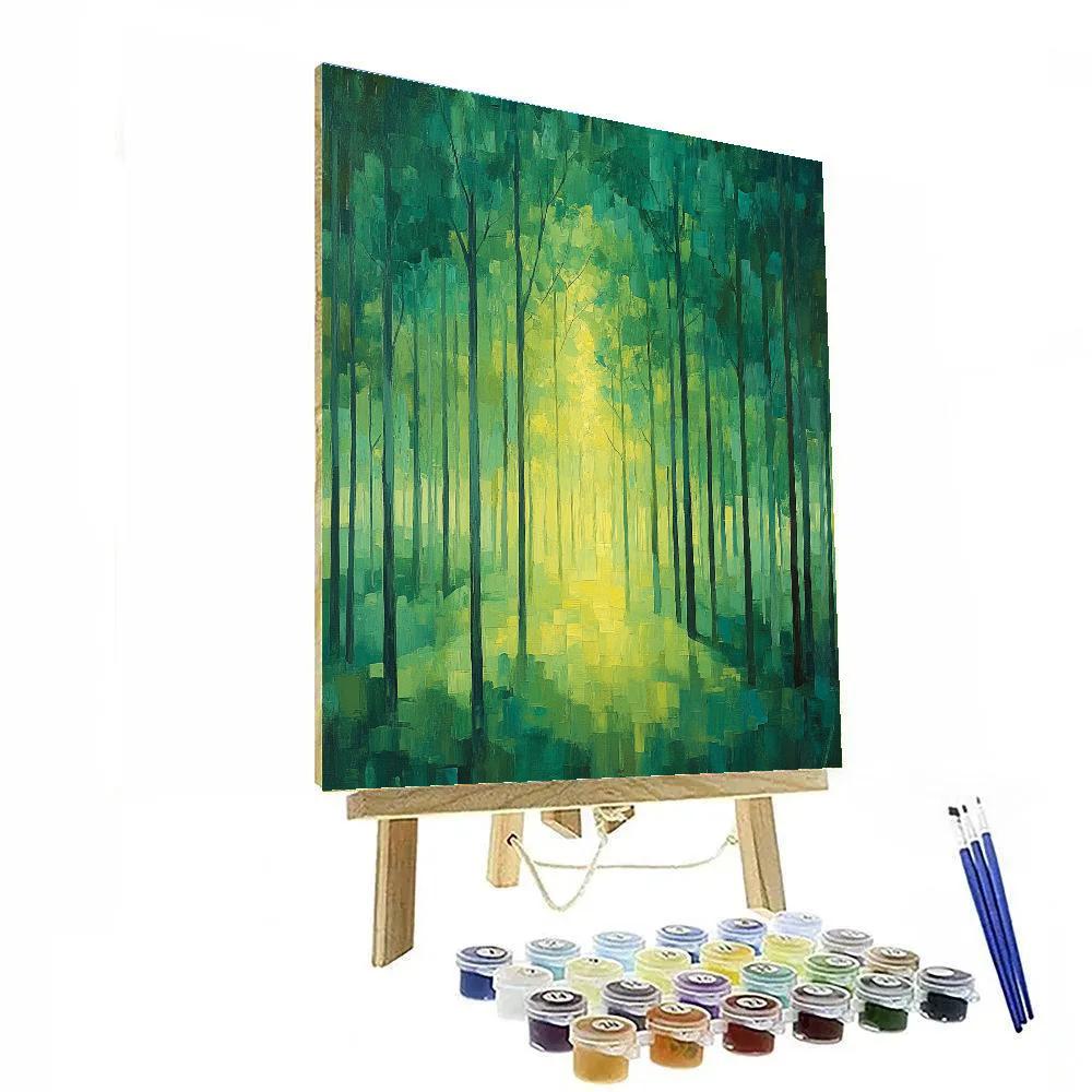 Paul Cézanne Inspired Geometric Forest Study Paint by numbers kits
