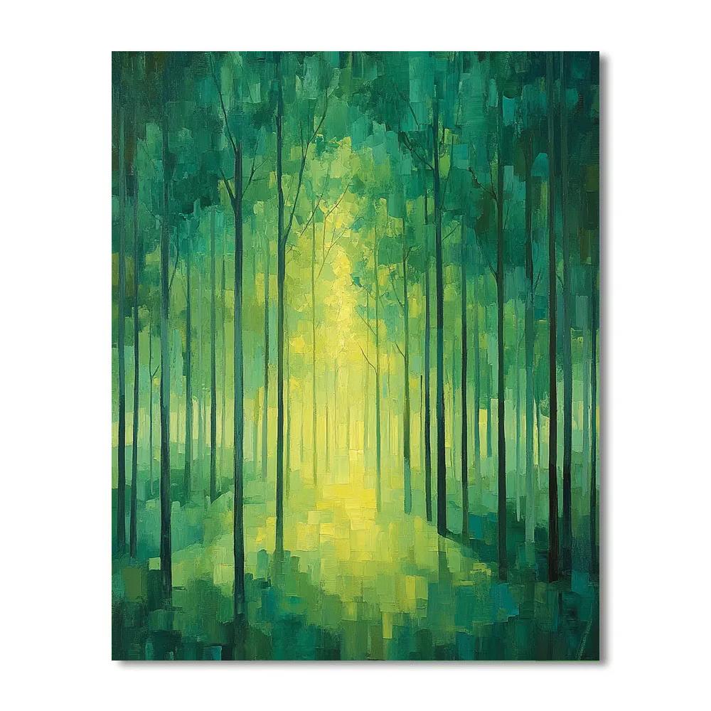Paul Cézanne Inspired Geometric Forest Study Paint by numbers kits