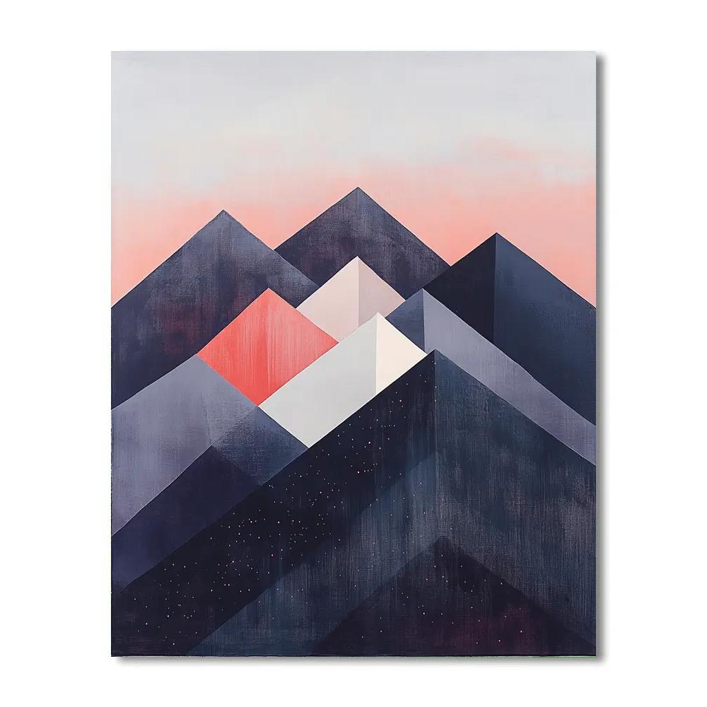 Paul Cézanne Inspired Abstract Mountain Constellation painting number kit