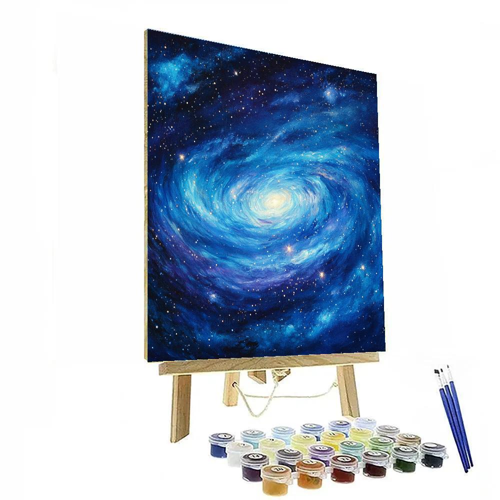 Georges Seurat Inspired Cosmic Nebula Mosaic Paint by numbers art