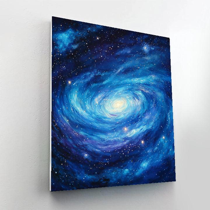 Georges Seurat Inspired Cosmic Nebula Mosaic Paint by numbers art