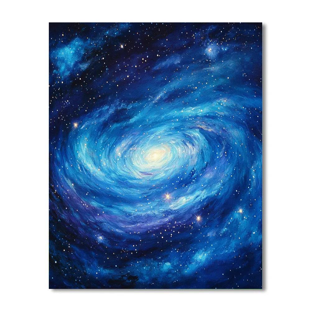 Georges Seurat Inspired Cosmic Nebula Mosaic Paint by numbers art